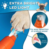 Dog Nail Grinder with LED Light Rechargeable for Large Medium & Small Dogs