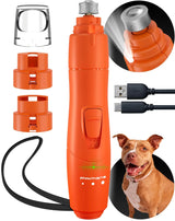 Dog Nail Grinder with LED Light Rechargeable for Large Medium & Small Dogs